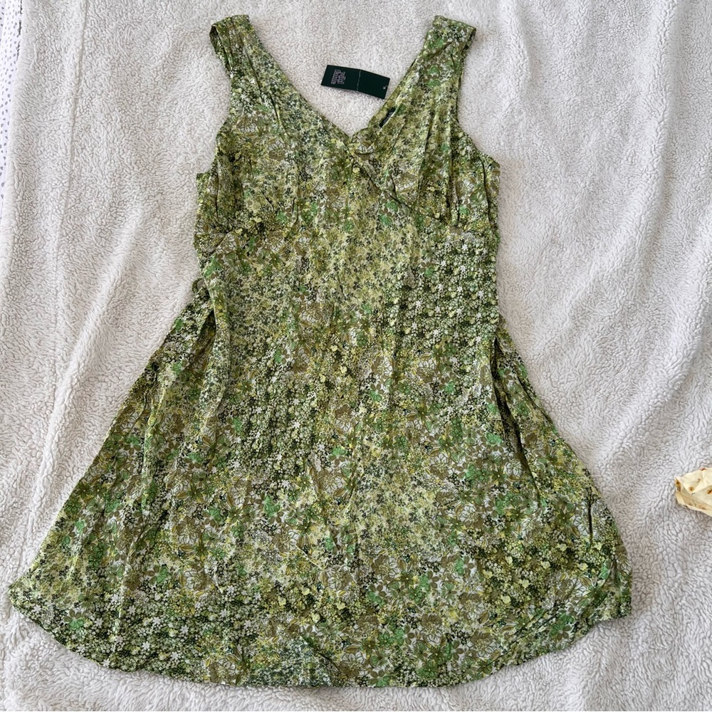 Wild Fable Green Floral Mini Dress